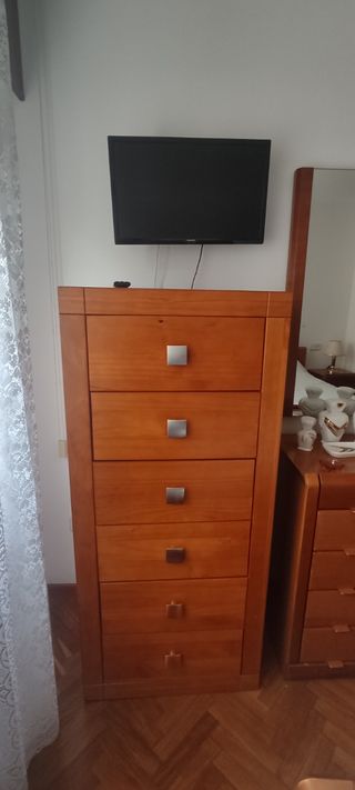 Cómoda madera maciza 6 cajones