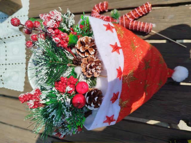 Ghirlanda Natale cappello Babbo Natale