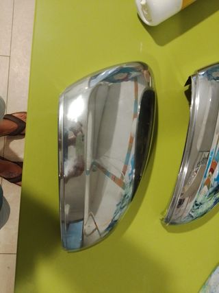 2 carcasas cromadas espejo Peugeot
