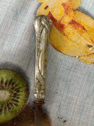 Cubiertos antiguos: cuchillo Sclingen