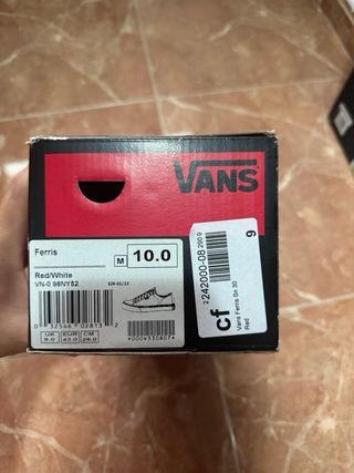 Zapatillas Vans rojas