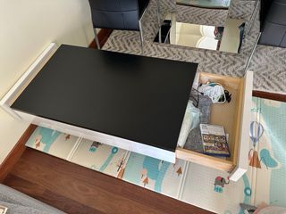 Mesa centro blanco-negro