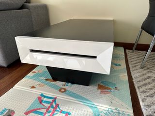 Mesa centro blanco-negro