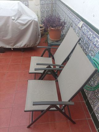 Mesa redonda cristal jardín
