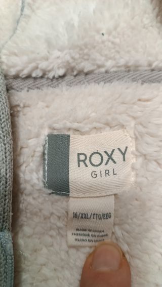 Sudadera Roxy gris con capucha