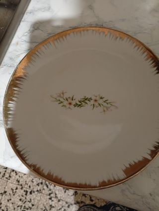 Piatti Ullrich Porcellana bordo oro piatto con sig