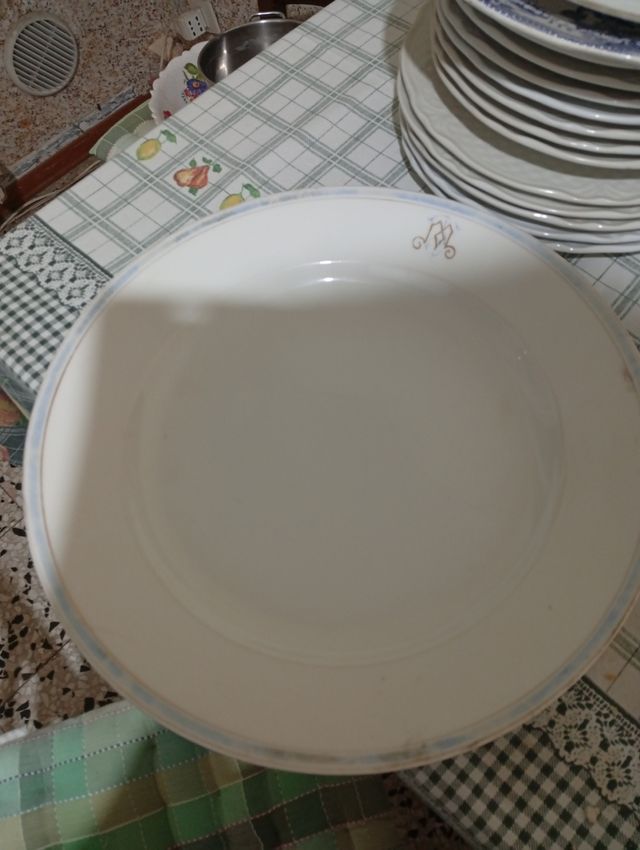 Piatti Ullrich Porcellana bordo oro piatto con sig