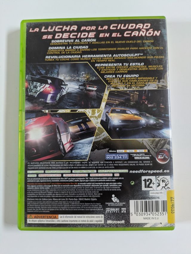 Gioco Need for Speed Carbono - Xbox 360 PAL esp