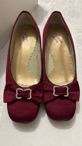 Zapatos fallera granate