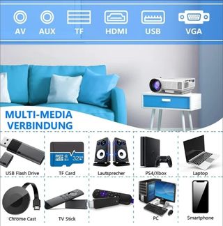 Proyector 7000 lumenes bluetooth nuevo