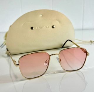 Gafas Bershka doradas vintage
