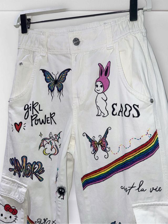 Pantalones cargo customizados