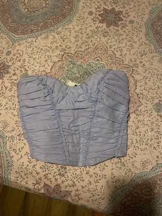 Top Corset Zara azul