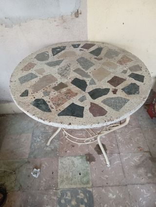 Mesa terraza redonda mosaico