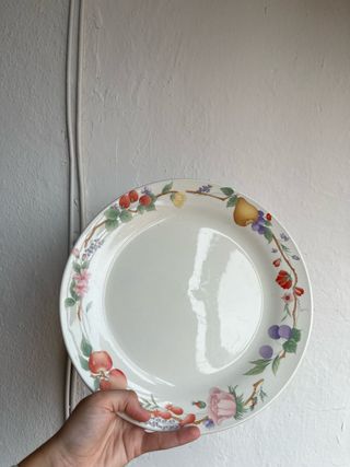 Plato Vajilla Frutas - Porcelana