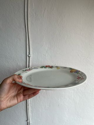 Plato Vajilla Frutas - Porcelana