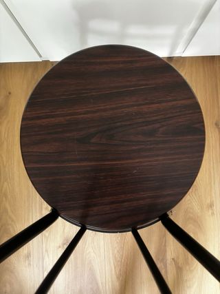 Silla Bistrot negra y marrón Wengue.