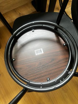 Silla Bistrot negra y marrón Wengue.