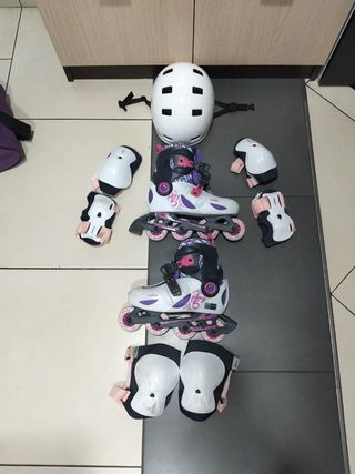 Patines infantiles con protecciones