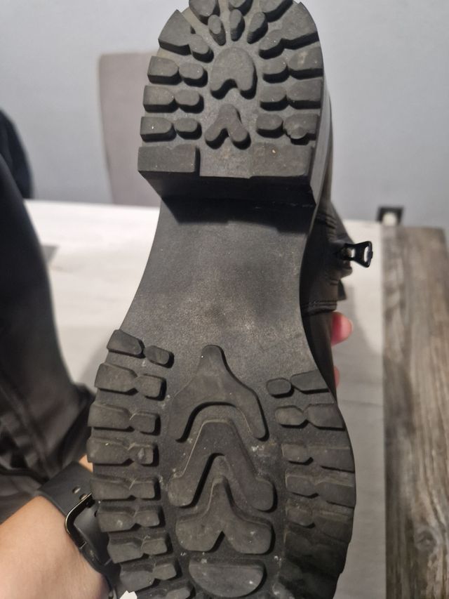 Botas moto piel Overlap mujer