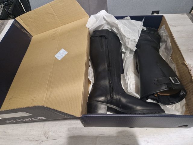 Botas moto piel Overlap mujer