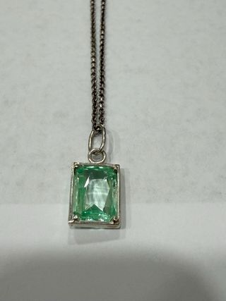 Collar aguamarina plata