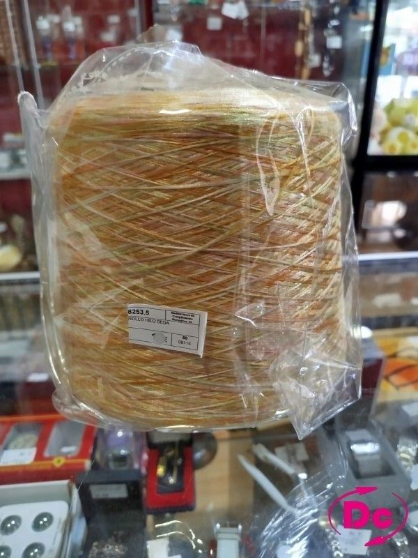 Hilo seda multicolor cálido 