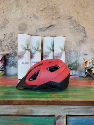Casco bici rojo