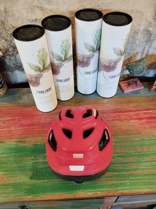 Casco bici rojo