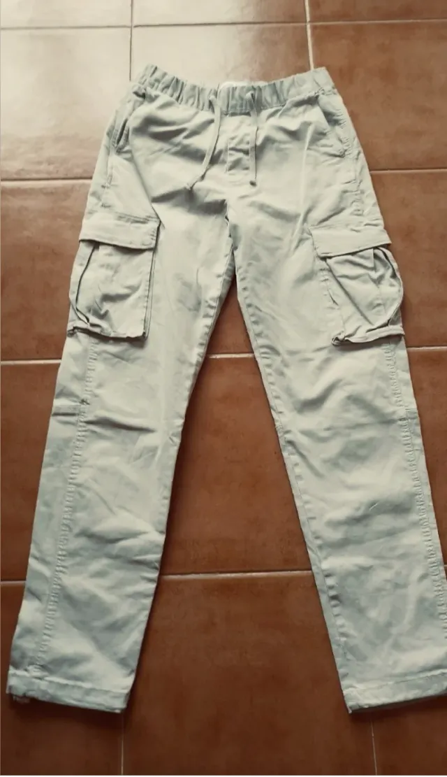 Pantalones Cargo Beige Hombre