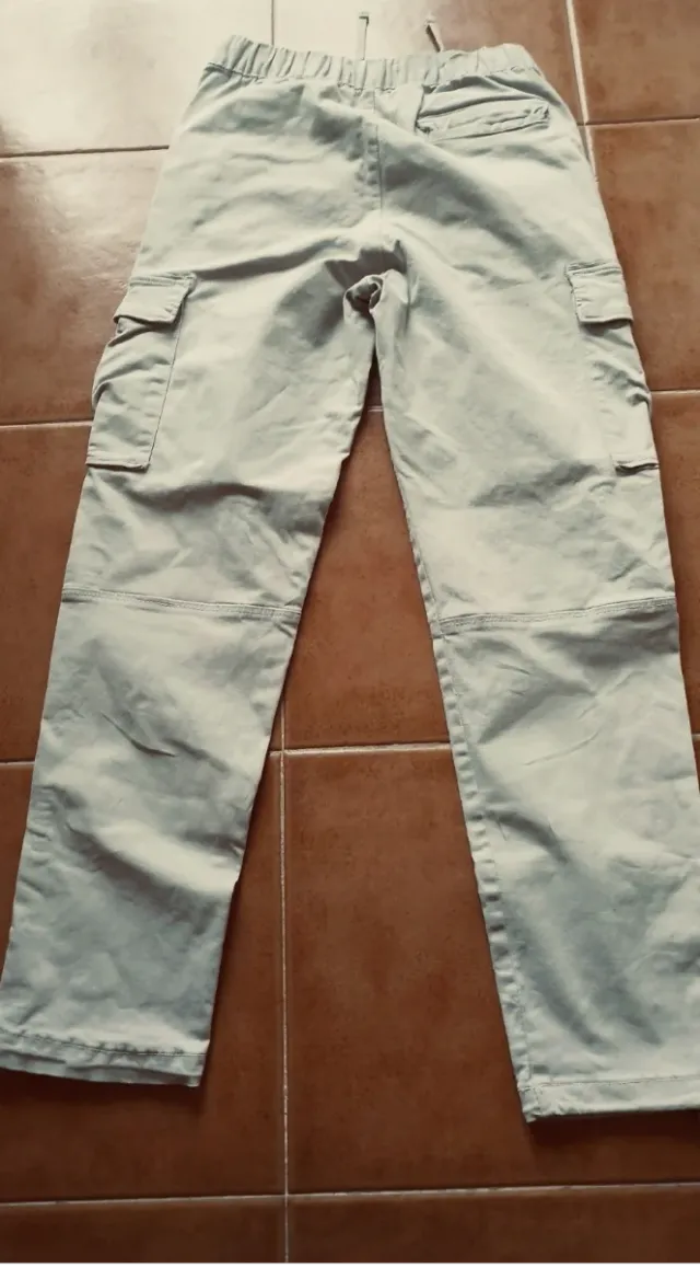 Pantalones Cargo Beige Hombre