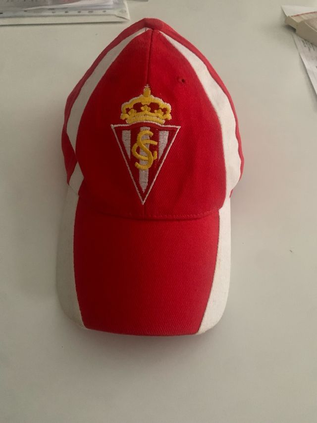 Gorra Sporting Gijón - roja y blanca