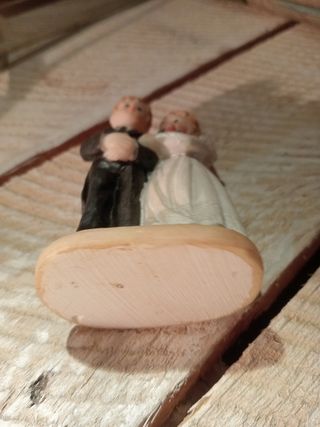 Pareja novios tarta boda - Figura vintage