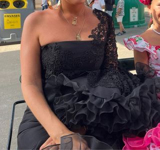 Traje flamenca clavel negro