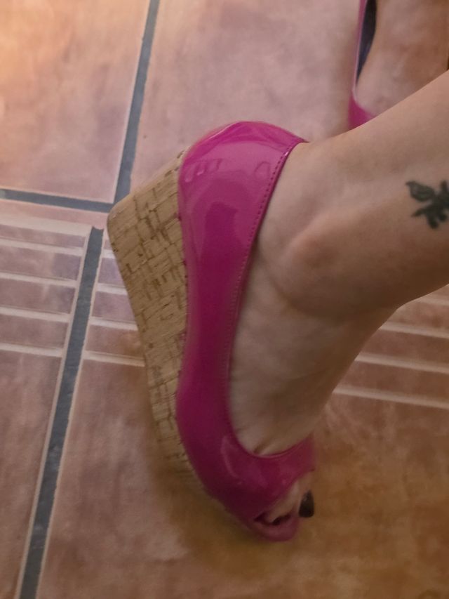 Cuñas rosa fucsia talla 38