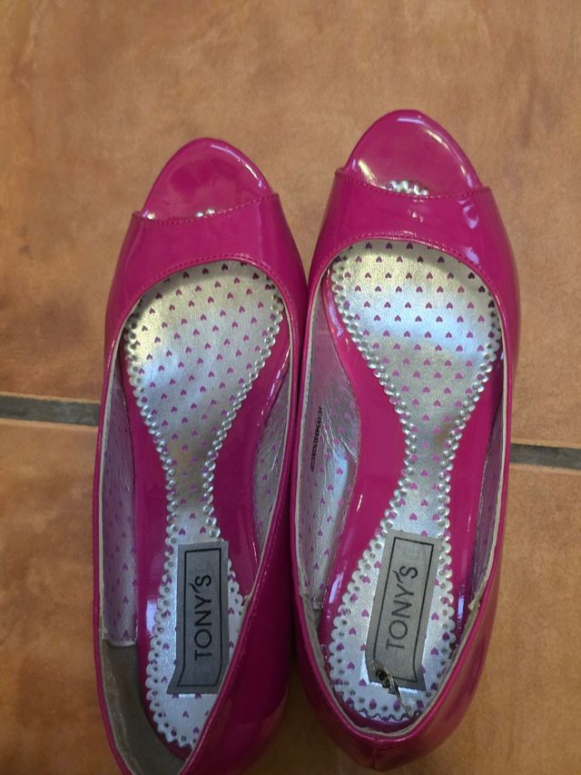 Cuñas rosa fucsia talla 38