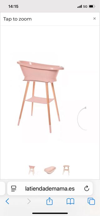 Bañera Bebe Jou - Rosa con sensor digital.