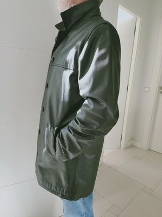 Cazadora cuero Jack & Jones negra