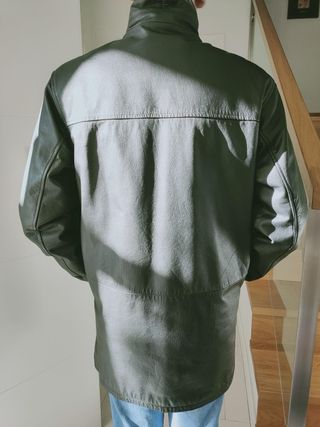 Cazadora cuero Jack & Jones negra