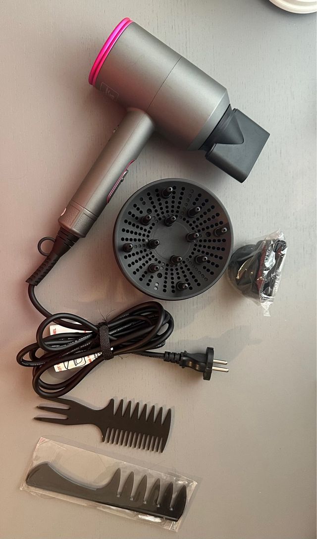 Secador Pelo 2000W Gris/Rosa