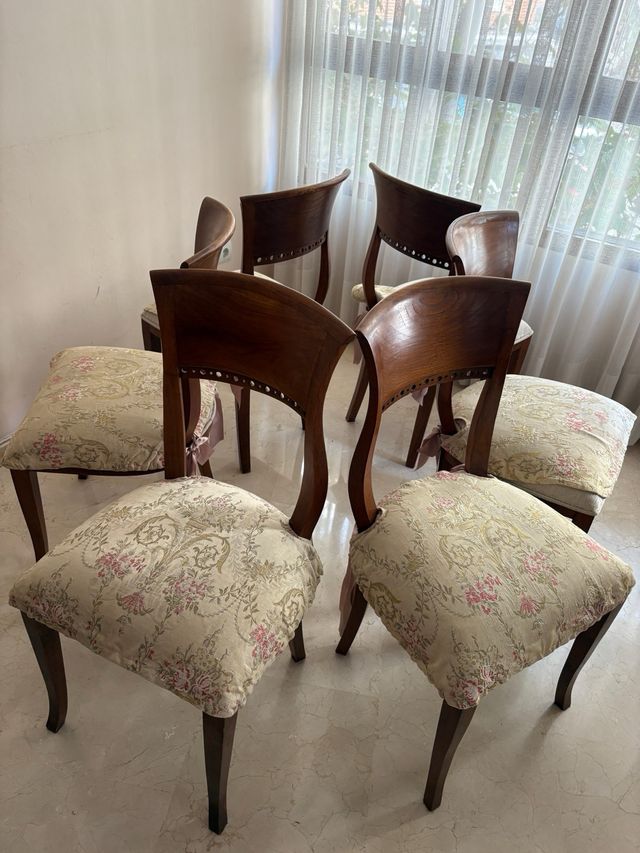 6 sillas comedor madera - beige