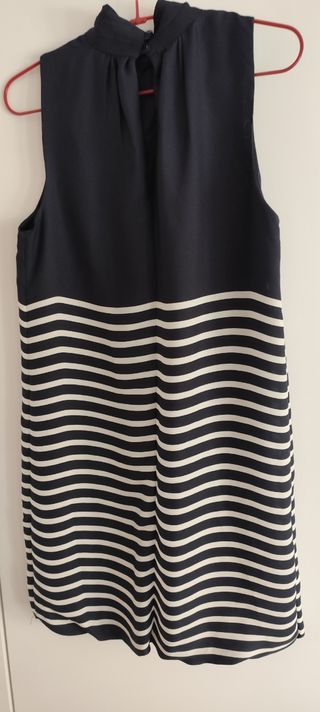 Vestido Zara rayas blanco-azul marino
