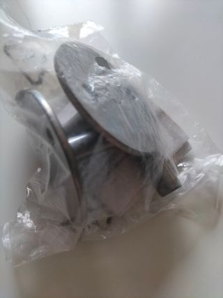 2 Ganchos pared metal plata