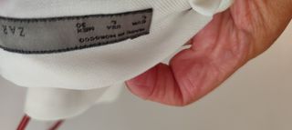 Vestido Zara blanco y azul marino