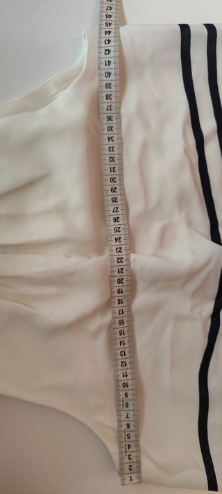 Vestido Zara blanco y azul marino