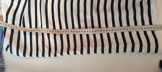 Vestido Zara blanco y azul marino