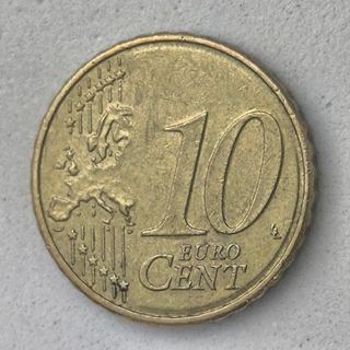 10-04030-francia 10 cent € - 2010 playas en mapa