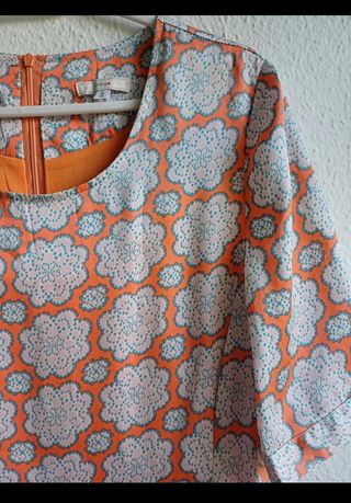 Vestido Kling estampado naranja
