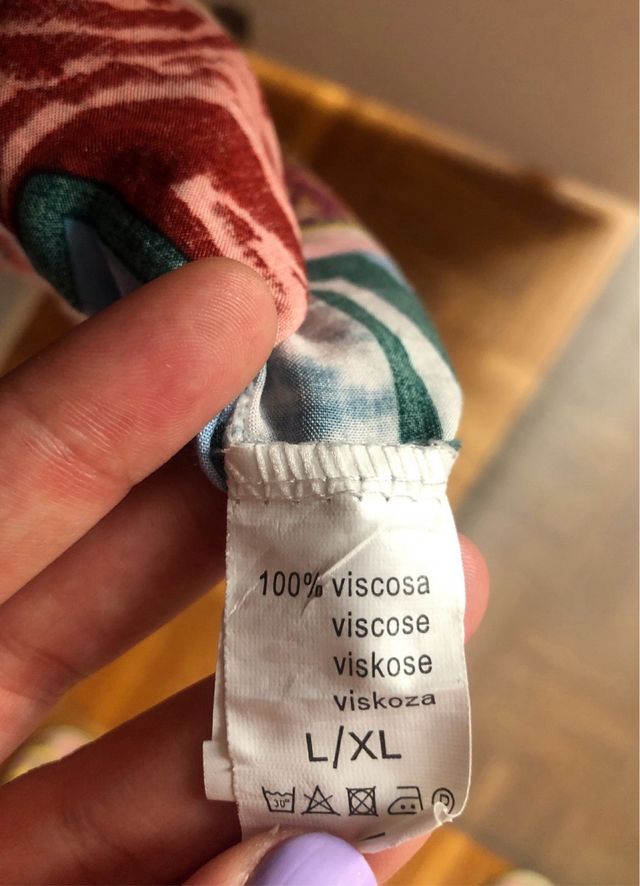 Vestido largo estampado multicolor