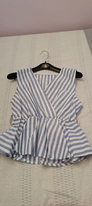 Blusa rayas azul y blanco